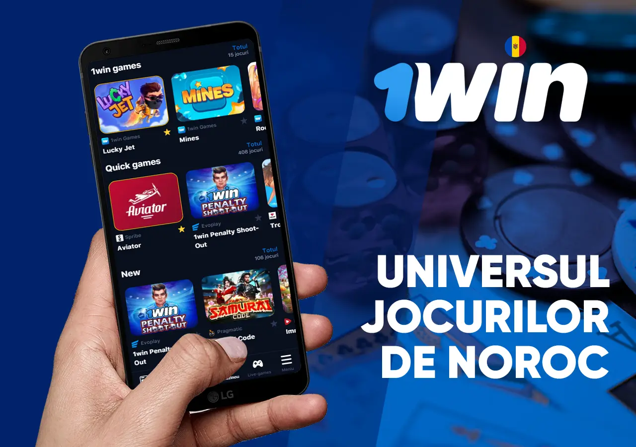 O varietate grandioasă de jocuri de noroc te așteaptă în secțiunea 1Win casino