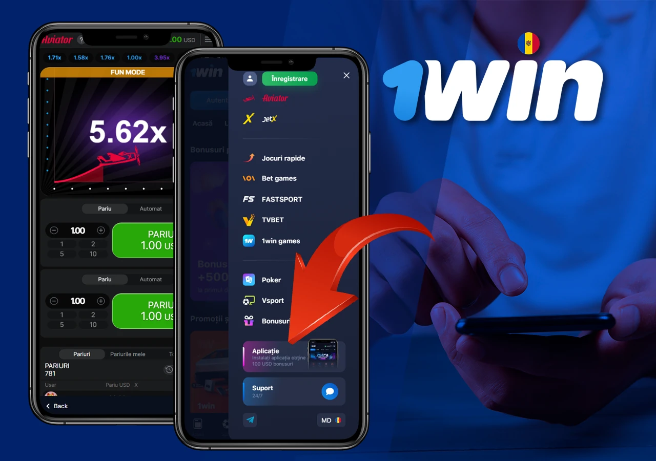 Descarcă aplicația mobilă gratuită 1 Win pentru a avea jocul Aviator mereu la îndemână