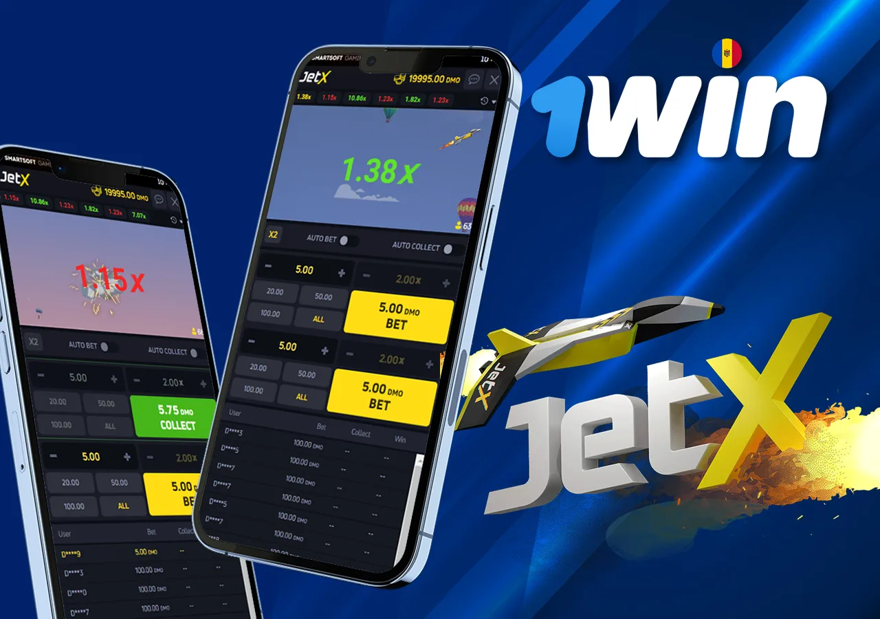 Prezentarea modului de a juca JetX de pe un dispozitiv mobil
